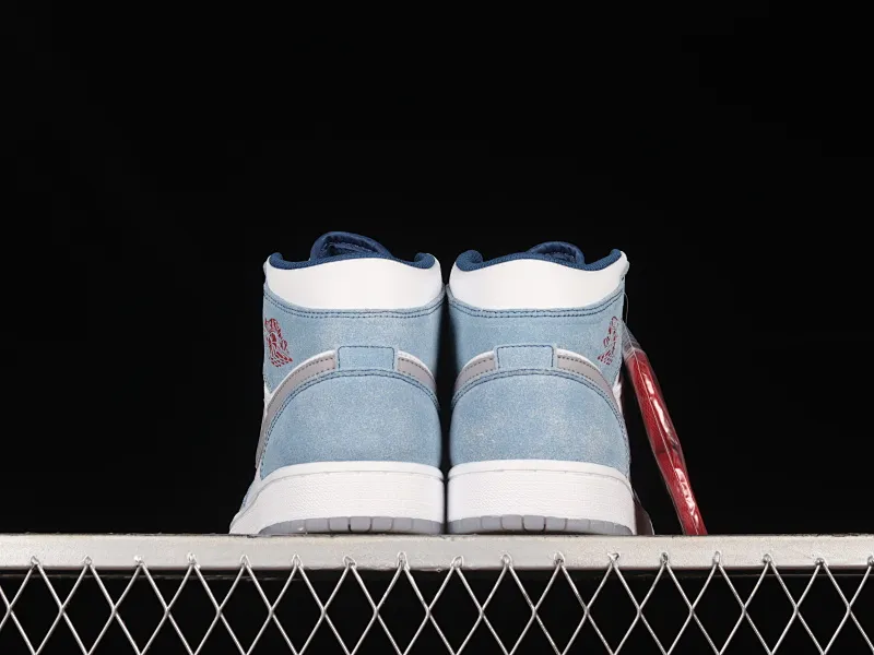 All categories Air Jordan Jordan series basketball shoes Air Jordan 1 Mid Air Jordan 1 Mid "French Blue" AJ1 Joe 1 washed blue mid-top basketball shoes DN3706-401